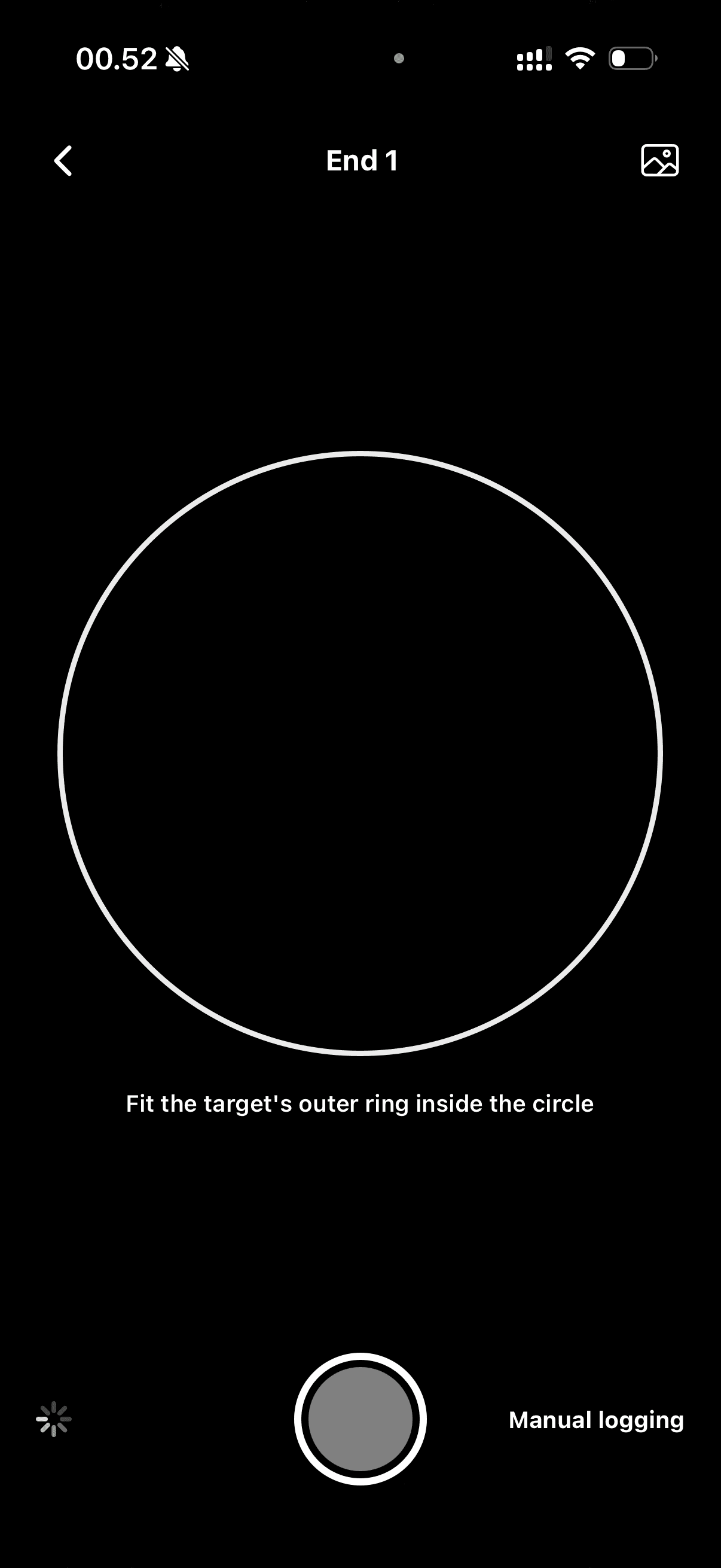 Quivry target scanning camera screen